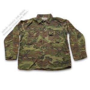 Vintage Camo Button Up Shirt | Men's Large | Texsport